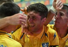 Calcio serie BKT netta vittoria del Frosinone 4-0 all’Entella foto di Antonio Fraioli